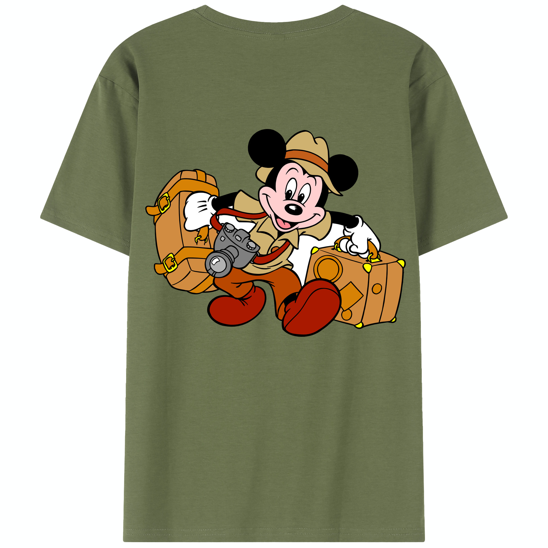 （画像用） ミッキーマウス Mickey Mouse 綿100％半袖Tシャツ（背面プリント）
